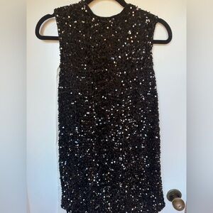 H&M Black Sequin Mini Dress